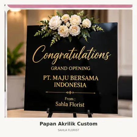 Papan Bunga Akrilik Tuminting